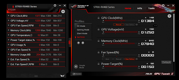 RX 460 gpu tweak settings